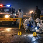 बलिया में गोलीकांड के बाद पुलिस कार्रवाई