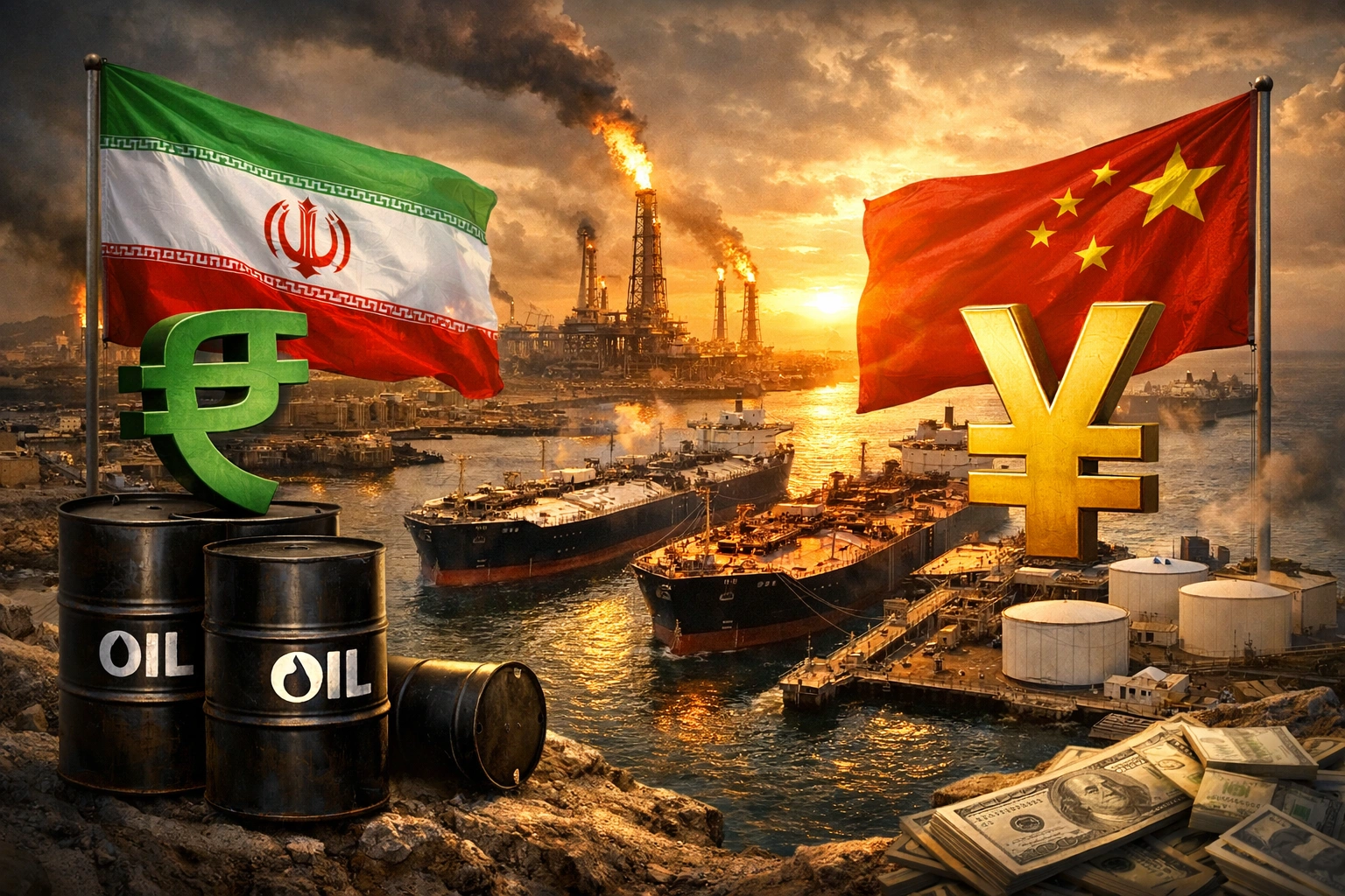 ईरान तेल व्यापार में बड़ा बदलाव, अब डॉलर नहीं बल्कि युआन में तेल सौदे की तैयारी। जानिए इससे ग्लोबल ऑयल मार्केट पर क्या असर होगा।