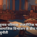 इजरायल के राजनीतिक विभाजन को दर्शाती एक प्रतीकात्मक चित्रण