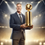 Luis de la Fuente receiving the Ballon d'Or coach of the year award